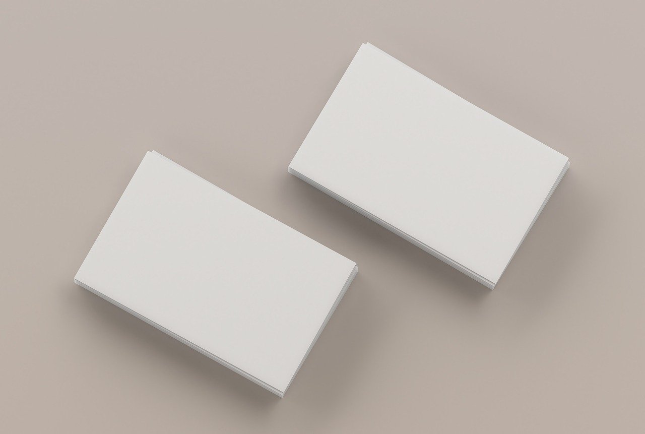 Blank premium business card stock